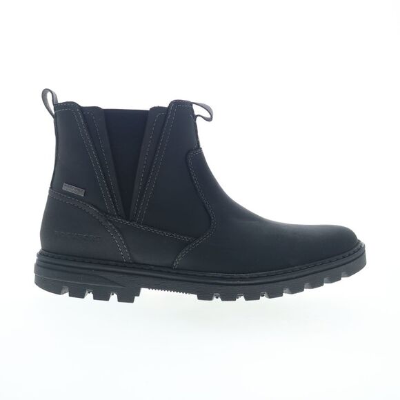 Rockport Mens Weather or Not Waterproof Chelsea Black Boots (NWT) - Picture 1 of 4